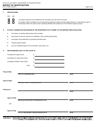 Form RW13-3 Report of Investigation - California, Page 5