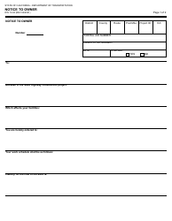 Form RW13-04 Notice to Owner - California