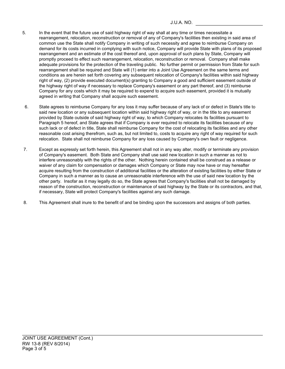 Form RW13-8 Joint Use Agreement - Southern California Edison Company - California, Page 3