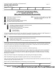 Document preview: Form RW13-19 Water Code Checklist - California