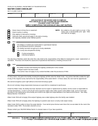 Form RW13-19 Water Code Checklist - California