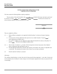 Form RW7-6 Certificate of Appraiser - California, Page 2
