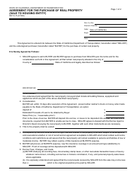 Form RW16-15 Agreement for the Purchase of Real Property (Sale to Housing Entity) - California