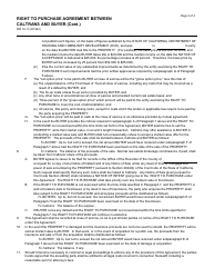 Form RW16-13 Right to Purchase Agreement Between Caltrans and Buyer - California, Page 3