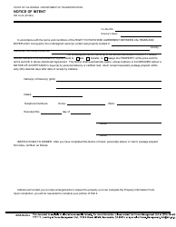 Document preview: Form RW16-24 Notice of Intent - California