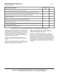 Form RW10-39 Income Certification - California, Page 2