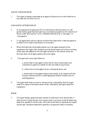 Wholesaler Agency Agreement - Prince Edward Island, Canada, Page 2