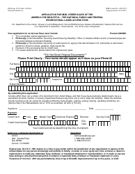 NPS Form 10-596 Application for Mail Order Sales of the America the Beautiful - the National Parks and Federal Recreational Lands Access Pass, Page 2
