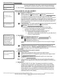 Form FA-4161VA Findings of Fact, Conclusions of Law, and Judgment Without Minor Children - Wisconsin, Page 3