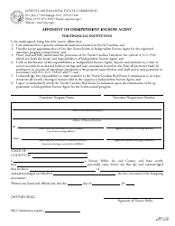 Document preview: Form REC1.41 Affidavit of Independent Escrow Agent - North Carolina