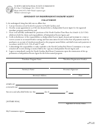 Form REC1.41 Affidavit of Independent Escrow Agent - North Carolina, Page 2