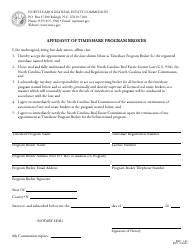 Document preview: Form REC1.40 Affidavit of Timeshare Program Broker - North Carolina