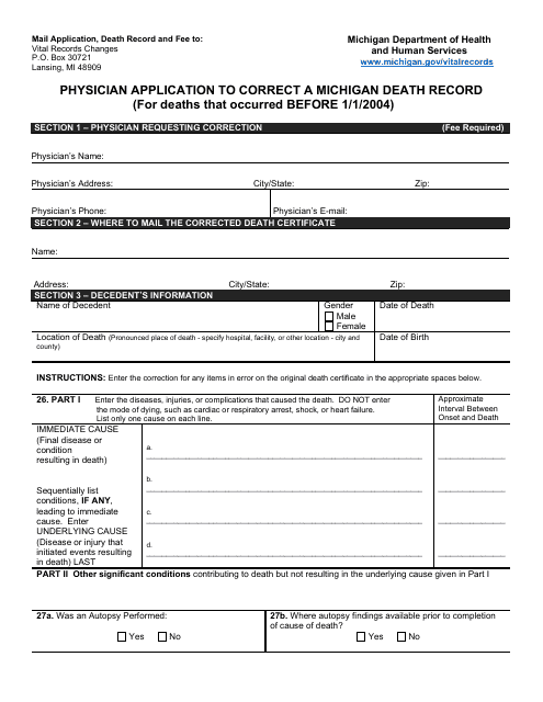 Form DCH-0862 DX BEFORE  Printable Pdf