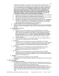 Form DBPR COSMO4-A Application for Registration by Endorsement - Florida, Page 3