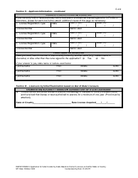 Form DBPR COSMO2 Application for Initial License by Exam Based on Current Licensure in Another State or Country - Florida, Page 6