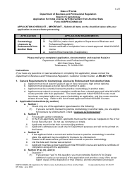 Form DBPR COSMO4-B Application for Initial License by Endorsement From Another State - Florida, Page 2