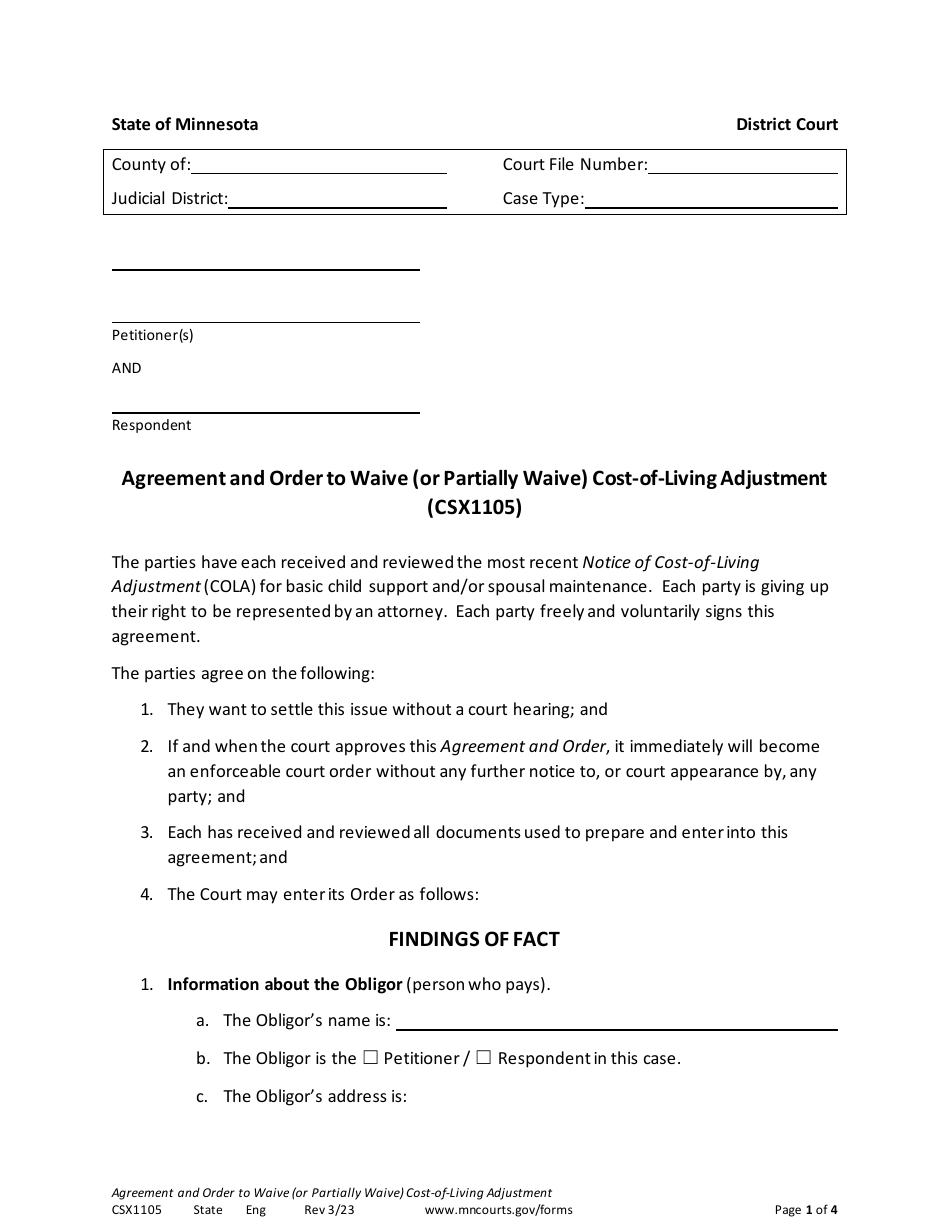 Form CSX1105 - Fill Out, Sign Online and Download Printable PDF ...