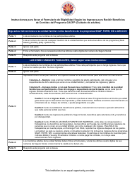 Instructions for CACFP Meal Benefit Income Eligibility Form for Adult Participants - Arizona (English/Spanish), Page 2