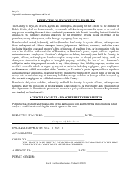 Application for a Special Event Permit - Inyo County, California, Page 2