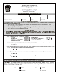 Document preview: Form SP8-200A Physical Examination - Pennsylvania