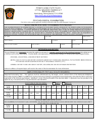 Form SP8-200B Psychological Examination - Pennsylvania
