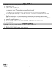 Form 440-2966 Manufactured Structures Dealer and Limited Manufactured Structures Dealer Surety Bond - Oregon, Page 2