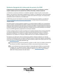 Formulario Modelo De Queja De Debido Proceso/Solicitud De Audiencia - Michigan (Spanish), Page 3