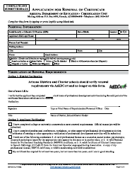 Application for Renewal of Certificate - Arizona, Page 4
