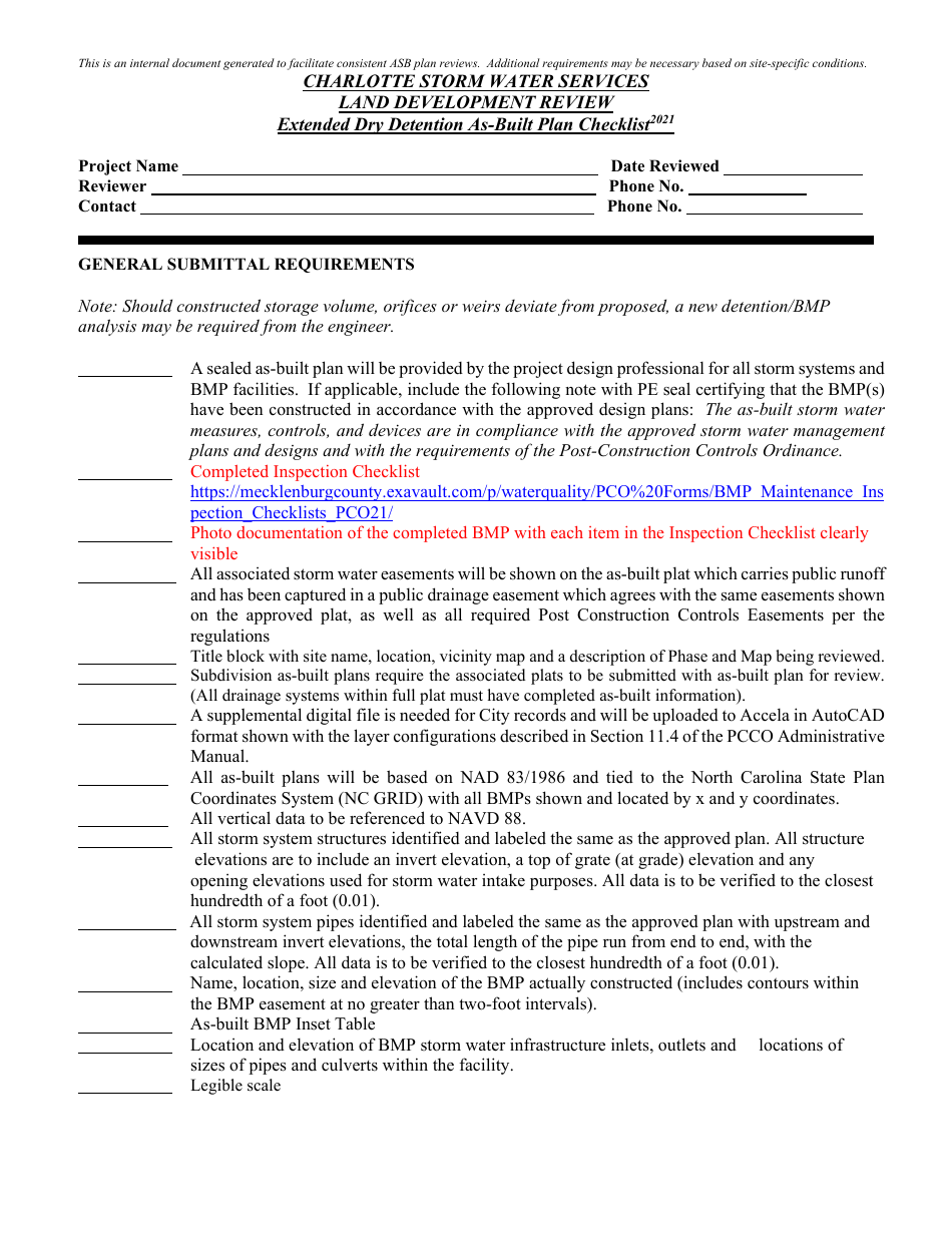 City of Charlotte, North Carolina Land Development Review - Extended ...