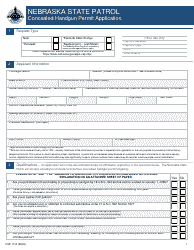 Document preview: Form NSP1710 Concealed Handgun Permit Application - Nebraska