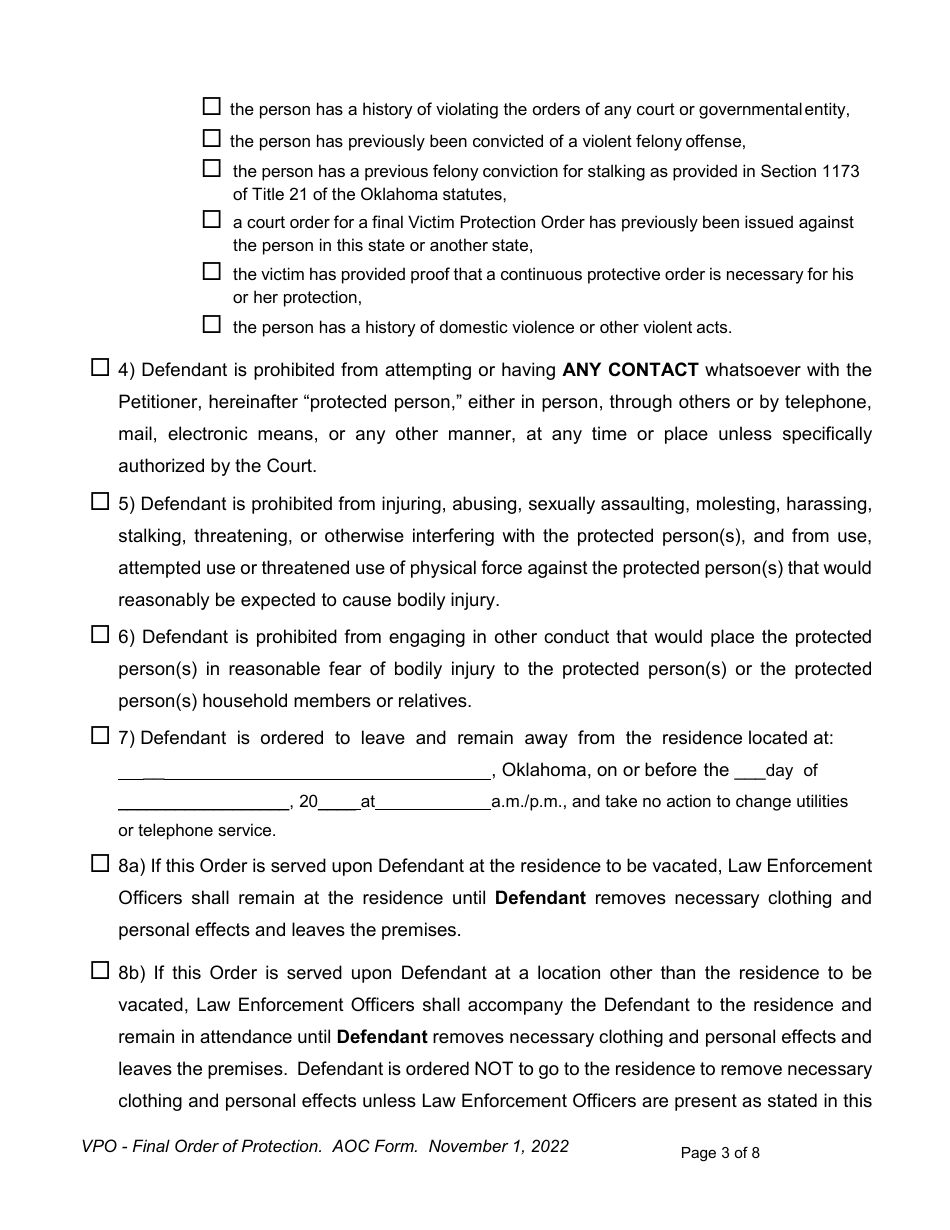Order of Protection - Oklahoma, Page 3