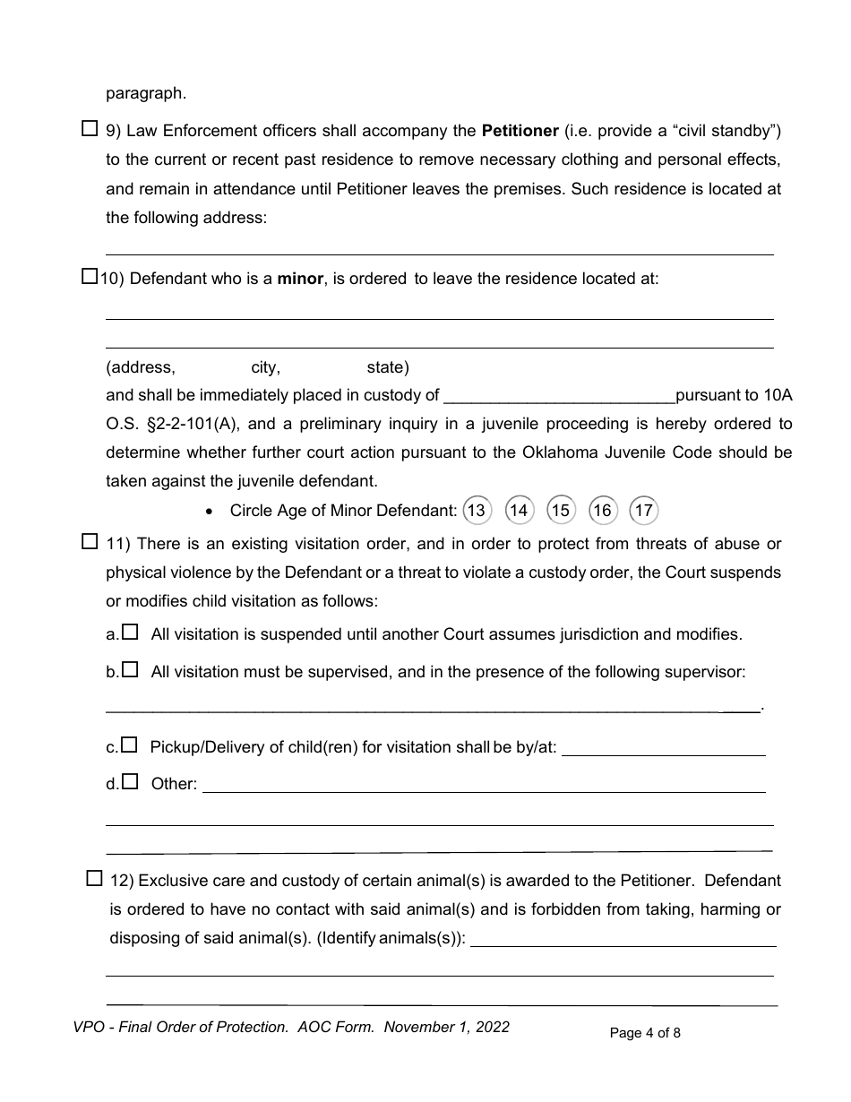 Order of Protection - Oklahoma, Page 4