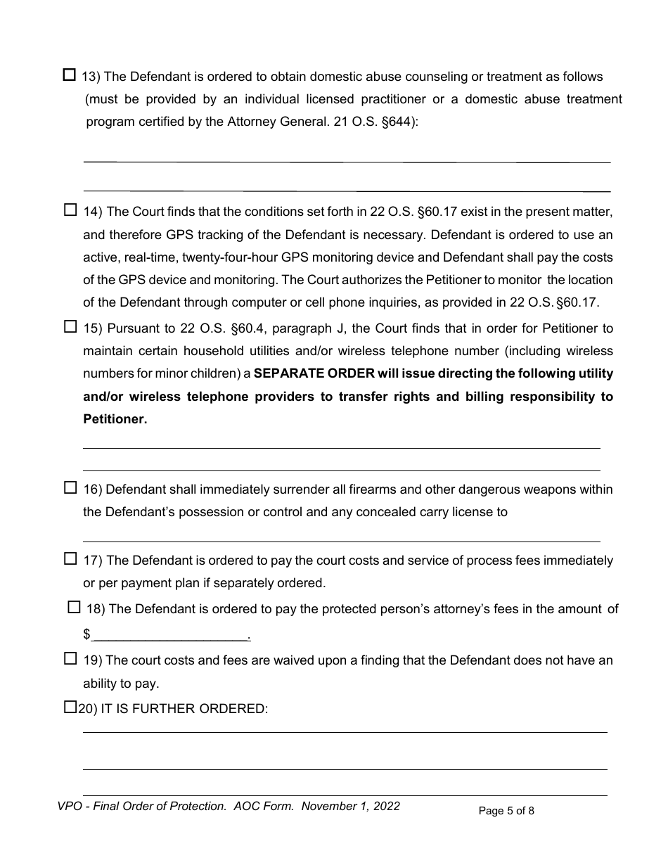 Order of Protection - Oklahoma, Page 5