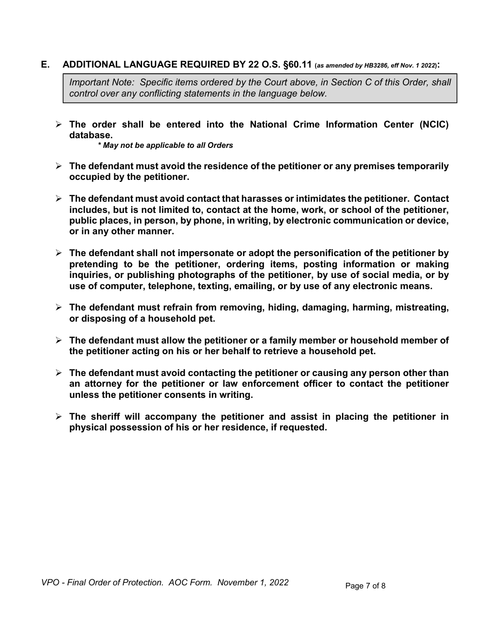 Order of Protection - Oklahoma, Page 7