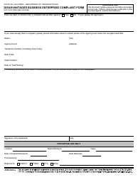 Form DOT OCR-0009 Disadvantaged Business Enterprise Complaint Form - California, Page 2