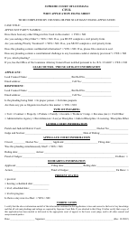 Document preview: Civil Writ Application Filing Sheet - Louisiana