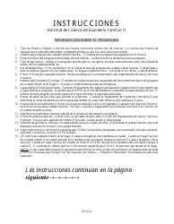 Solicitud De Licencia De Guarderia Familiar Ii - Nebraska (Spanish)