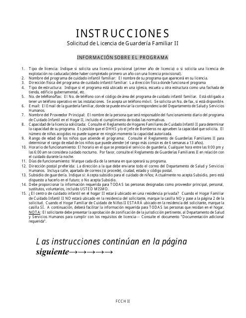 Solicitud De Licencia De Guarderia Familiar Ii - Nebraska (Spanish) Download Pdf