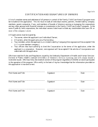 Application for a Family Child Care Home II License - Nebraska, Page 6