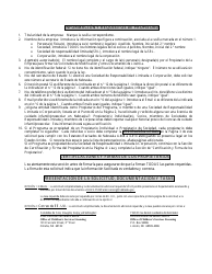 Solicitud De Licencia Preescolar - Nebraska (Spanish), Page 2