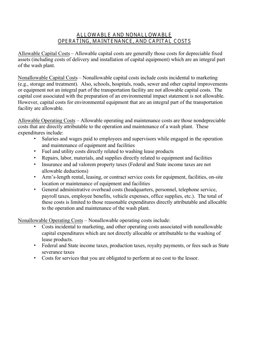 Form ONRR-4292 Coal Washing Allowance Report, Page 11