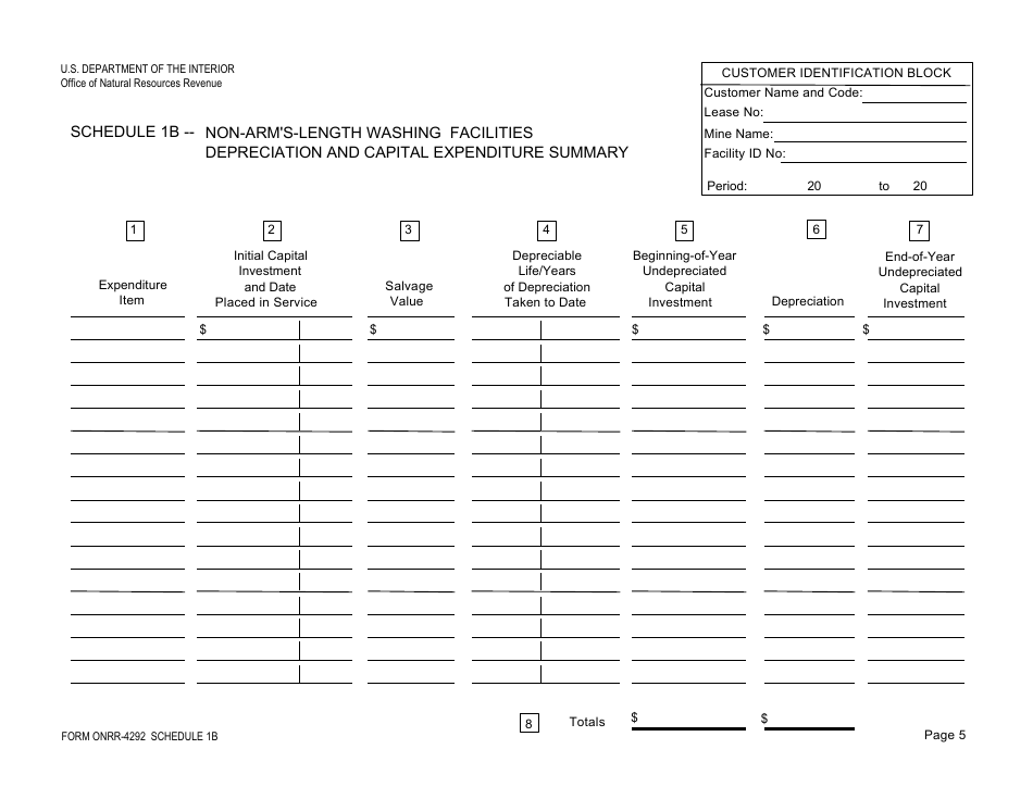 Form ONRR-4292 Coal Washing Allowance Report, Page 12