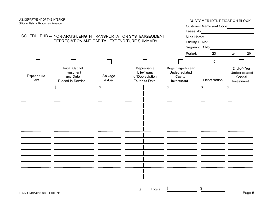 Form ONRR-4293 Coal Transportation Allowance Report, Page 13