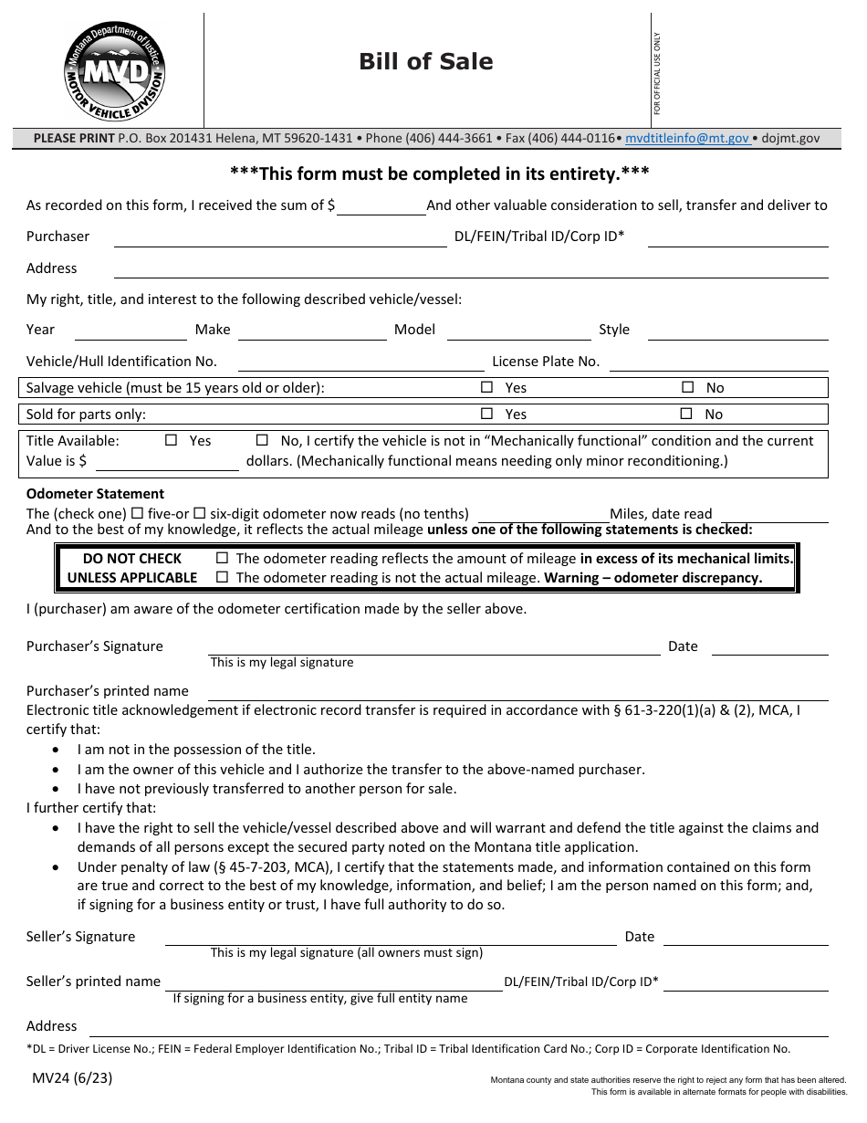 form-mv24-download-fillable-pdf-or-fill-online-bill-of-sale-montana