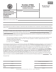 Document preview: Form CFT IT12 Second Division Motor Vehicles Installment Surety Bond - Illinois