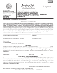 Form CFT MT14B Mileage Weight Tax Registration Affirmation and Certification - Illinois