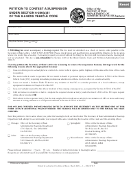 Document preview: Form DAH H76 Petition to Contest a Suspension Under Section 6-206(A)31 of the Illinois Vehicle Code - Illinois