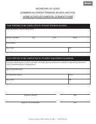 Document preview: Form DSD CDTS56 Home-Schooled Parental Consent Form - Illinois