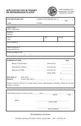 Document preview: Form RT DS27 Application for in-Transit or Repossessor Plates - Illinois