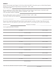 Form RT DS38 Repairer, Rebuilder, Automotive Parts Recycler, Scrap Processor or Auctioneer Application - Illinois, Page 2